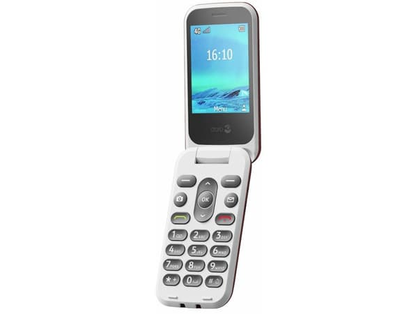 DORO 2880 - 4G funksjonstelefon / Internminne 17 MB - microSD slot - 320 x 240 piksler - rear camera 0,3 MP - rød