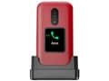 Miniatyrbilde 2 av 5: DORO 2880 - 4G funksjonstelefon / Internminne 17 MB - microSD slot - 320 x 240 piksler - rear camera 0,3 MP - rød