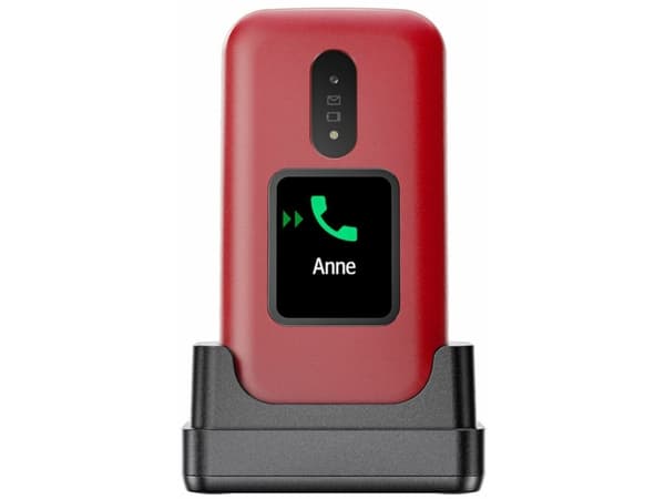 DORO 2880 - 4G funksjonstelefon / Internminne 17 MB - microSD slot - 320 x 240 piksler - rear camera 0,3 MP - rød
