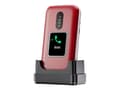 Miniatyrbilde 1 av 5: DORO 2880 - 4G funksjonstelefon / Internminne 17 MB - microSD slot - 320 x 240 piksler - rear camera 0,3 MP - rød