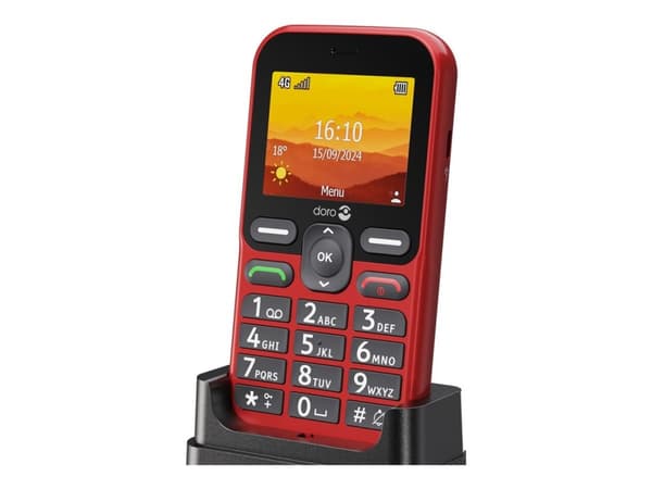 DORO Leva L10 - 4G funktionstelefon - RAM 64 MB / Internminne 128 MB - microSD slot - LCD display (TFT) - 320 x 240 pixlar (60 Hz) - rear camera 2 MP