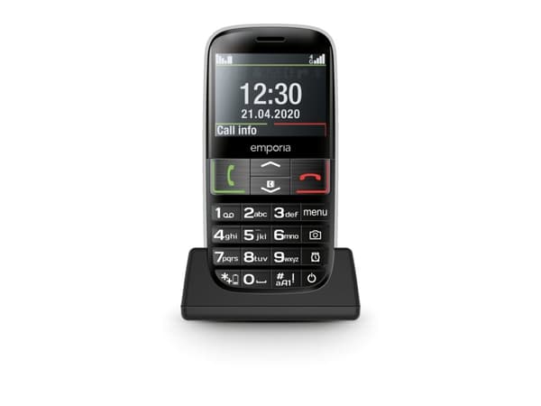 Emporia ACTIVE svart - 1400 mAh - 5,84 cm (V50-LTE_001) Sort