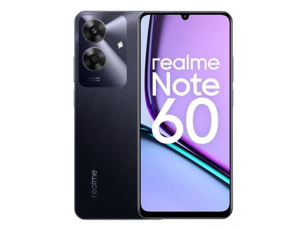 Realme Note 60 - 4G pekskärmsmobil - dual-SIM - RAM 4 GB / Internminne 128 GB - microSD slot - 6.74" - 1604 x 720 pixlar (90 Hz) - 2 bakre kameror 32