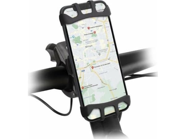 E-Go Holder 360° Rot Electric Scooter/Bike iki 6.5" By SBS Juodas Sort