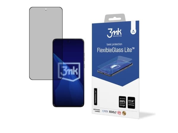 3MK FlexibleGlass Lite, Motorola, ThinkPhone25, Slagtålig, Reptålig, Svart, Transparent, 1 styck