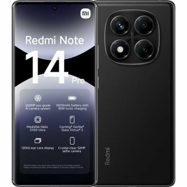 Smartphone Xiaomi NOTE14P 8-256 BK Octa Core 8 GB RAM 256 GB Svart 6,67" Svart