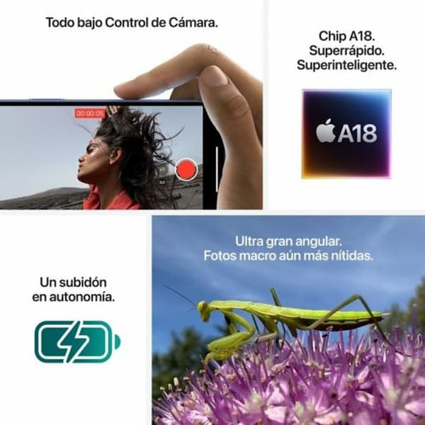 Älypuhelimet Apple MYEE3QL/A Hexa Core 8 GB RAM 256 GB Musta 6,1"
