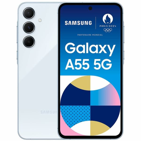 Smartphone Samsung Galaxy A55 5G 6,6" 8 GB RAM 256 GB Blå Svart