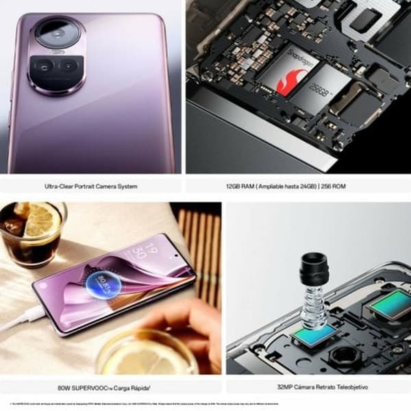 Smartphone Oppo Reno10 Pro 5G 6,7" Snapdragon 778G 12 GB RAM 256 GB Svart Silvrig
