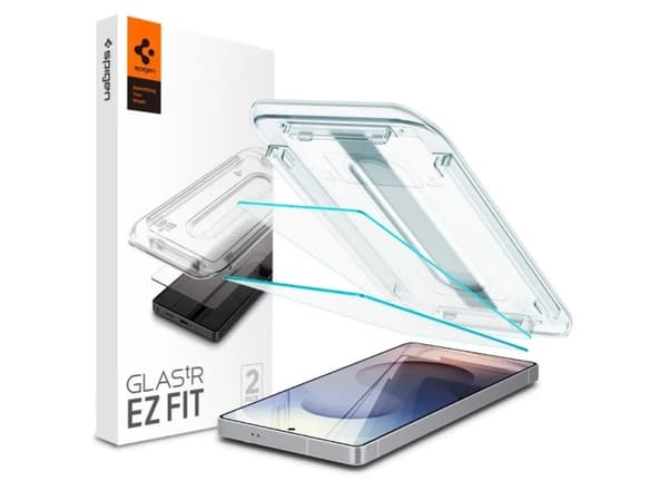 Spigen Glas.tR EZ Fit, Samsung, Galaxy S25 Ultr, Reptålig, Transparent, 2 styck