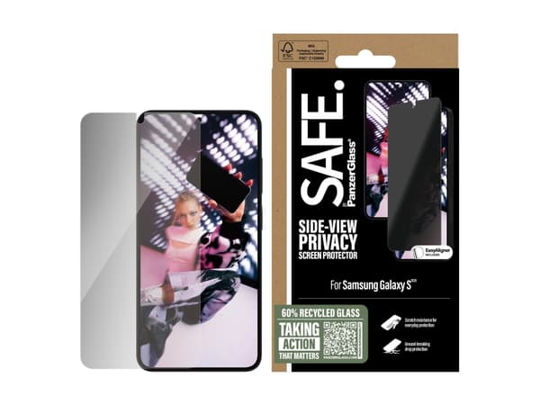PanzerGlass SAFE. by ® Privacy Screen Protector Samsung Galaxy S25 | S24 | Ultra-Wide Fit, Samsung, Samsung - Galaxy S25, Samsung - Galaxy S24 5G, Dr