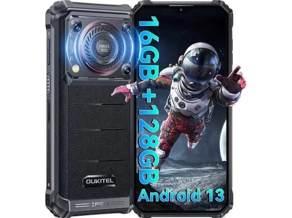 Smarttelefon Oukitel WP36 8/128 10600 mAh svart bez ładowarki