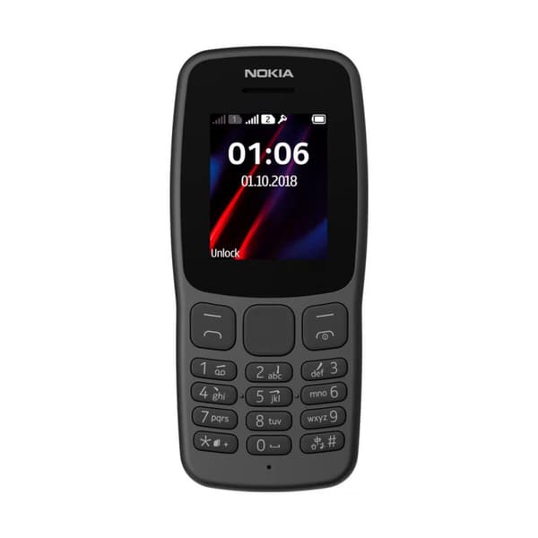 Älypuhelimet Nokia 106 1,8" mediatek 6261d 4 MB Musta