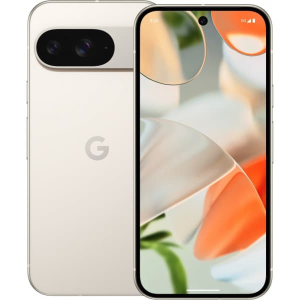 Google Pixel 9 5G-telefon, 256/12 GB, porslin Vit