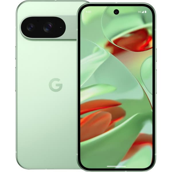 Google Pixel 9 5G-telefon, 256/12 GB, Wintergreen Grøn