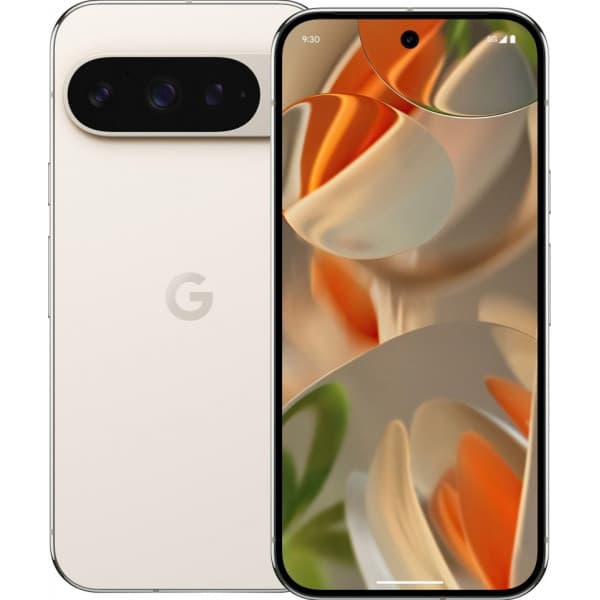 Google Pixel 9 Pro 5G-telefon, 128/16 GB, Porslin Vit