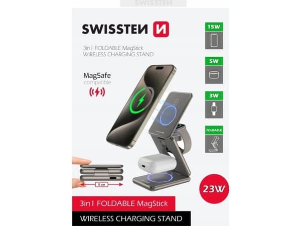 Trådløs lader Swissten AL1 Wireless MagSafe kompatibel
