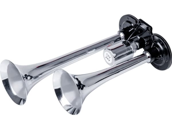 AMiO Horn lydsignal fanfare dobbel krom 12v 24v amio-03617