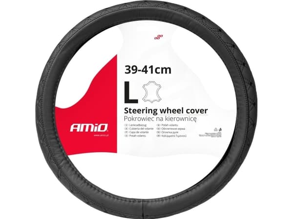AMiO Quiltet skinndeksel til bilratt l 39-41cm swc-51-l amio-03562