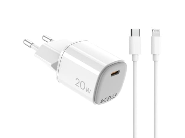 Celly UPTC1USBC20WCTL, Indoor, USB, 1 m, White