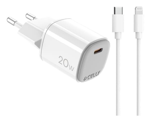 Celly UPTC1USBC20WCTL, Indoor, USB, 1 m, White Valkoinen