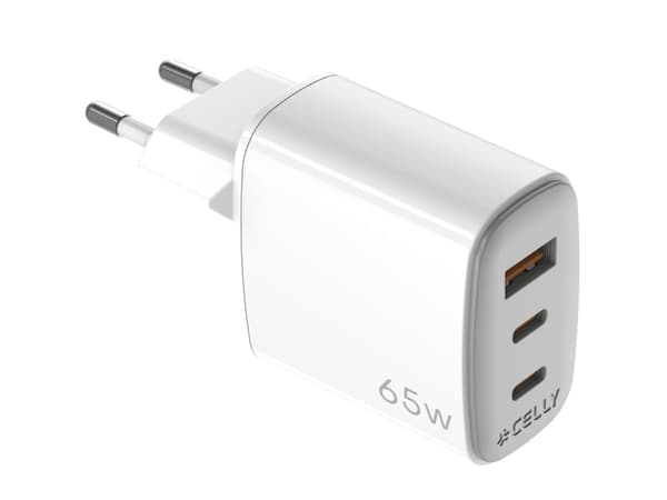 Celly UPTC1USB2USBC65, Indoor, USB, White
