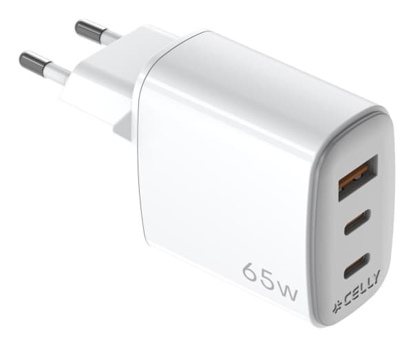 Celly UPTC1USB2USBC65, Indoor, USB, White Valkoinen