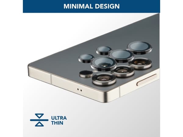 Cellularline CAMERARINGGALS25U, Samsung, Galaxy S25 Ultra, iskunkestävä, naarmuuntumaton, läpinäkyvä, 1 kpl