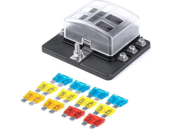 AMiO Keramisk sikringsskap 6 stikkontakter + sikringer amio-03039