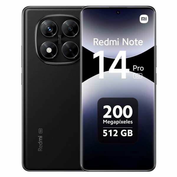 Smartphone Xiaomi Redmi Note 14 PRO 5G 6,67" Mediatek Dimensity 7300 12 GB RAM 512 GB Svart
