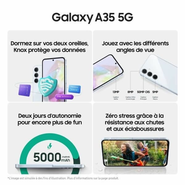 Smarttelefoner Samsung 6 GB RAM 128 GB Blå