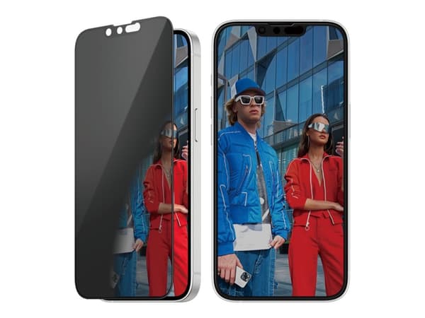PanzerGlass - Matkapuhelimen näytönsuoja - erittäin leveä istuvuus EasyAlignerilla - lasi - yksityisyyssuodattimella - Apple iPhone 13, 13 Pro, 14:ll