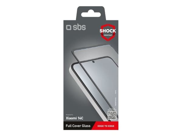 SBS TESCRFCXI14C, Xiaomi, Xiaomi Redmi 14C, Slagbestandig, Ripebestandig, Sort, 1 stykker