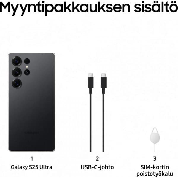 Samsung Galaxy S25 Ultra 5G telefon, 1 TB/12 GB, Titanium Black