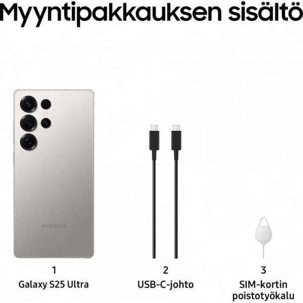 Samsung Galaxy S25 Ultra 5G telefon, 1 Tt/12 Gt, Titangrå