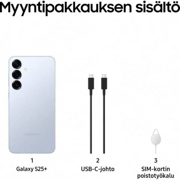 Samsung Galaxy S25+ 5G puhelin, 256/12 Gt, Icy Blue