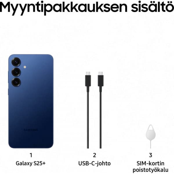 Samsung Galaxy S25+ 5G telefon, 256/12 GB, Marineblå
