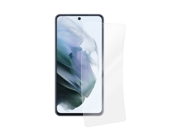 Vivanco Premium Flexible, Samsung, Galaxy S21 FE, Smutsavvisande, Slagtålig, Reptålig, Splitterskyddad, Transparent, 1 styck