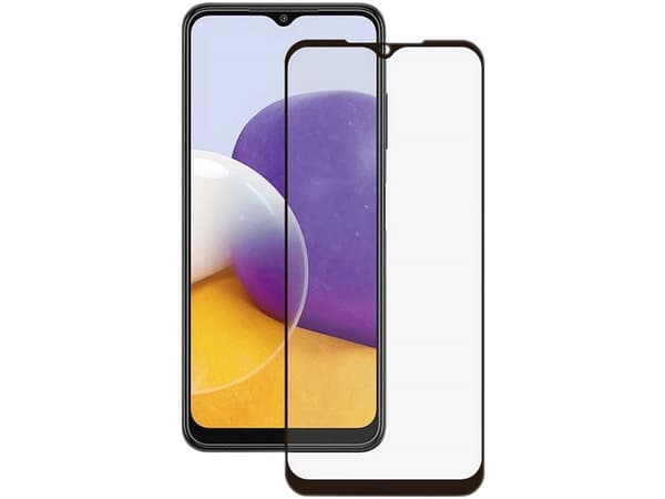 Vivanco Full, Samsung, Galaxy A22 5G, Likaa hylkivä, Iskunkestävä, Öljynkestävä, Naarmuuntumisenkestävä, Putoamisenkestävä, Musta, Läpinäkyvä, 1 kpl