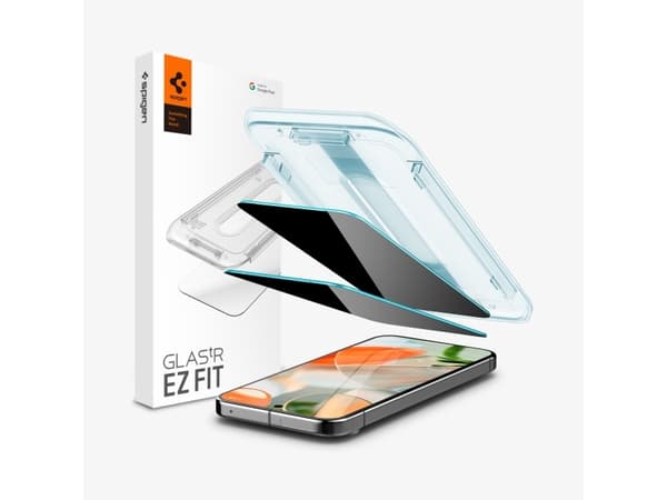 Spigen GLAS.tR EZ Fit, Google, Pixel 9/Pixel 9 Pro, Svart, 2 styck