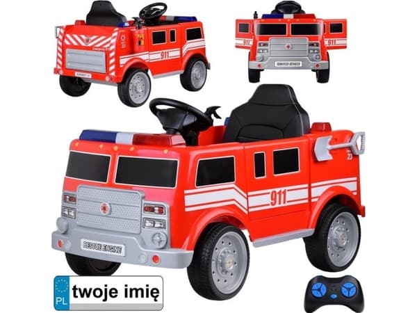 Jokomisiada Auto Fire Brigade Batteri Brandbil Spärrhakar Signal Radio PA0313
