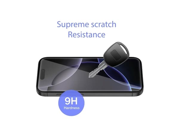 Renkforce RF-6615896, Apple, iPhone 16 Pro, Slagbestandig, Ripebestandig, Gjennomsiktig, 1 stykker