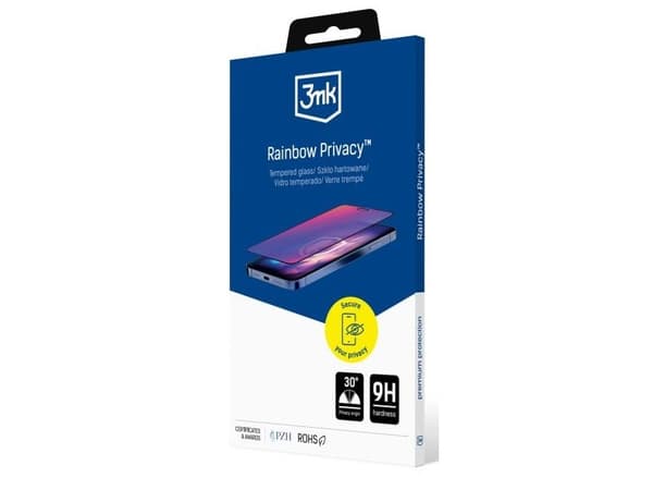 3mk Rainbow Privacy grudintas stiklas, skirtas Apple iPhone 16