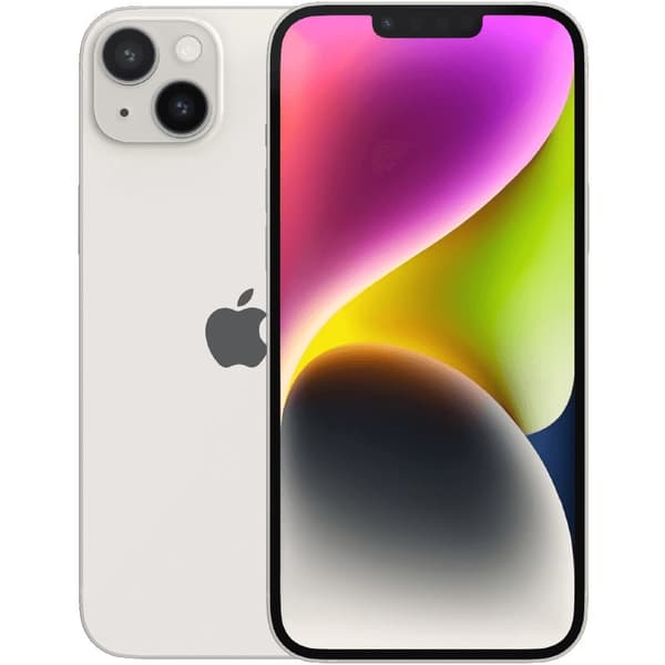 iPhone 14 Plus Starlight 128 GB Klass C 100% batteri (refurbished) Vit