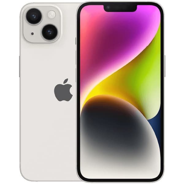 iPhone 14 Starlight 128 GB Klass C 100% batteri (refurbished) Vit