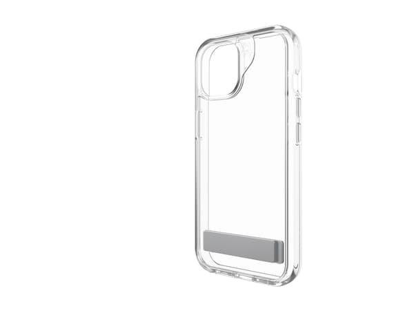 ZAGG Crystal Palace Kickstand Case iPhone 16/15/14/13 Clear, Cover, Apple, iPhone 16e/15/14/13, 15.5 cm (6.1"), Transparent