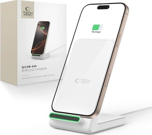 Tech-Protect wireless charger A40 QI15W, white