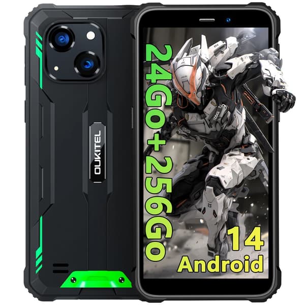 Mobiltelefon, 24GB RAM, 256GB lagerplads,grøn