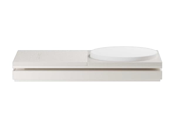 Native Union Rise 2-i-1 Qi2 trådløs lader - 15W Qi2 trådløs lader for to enheter som er kompatible med MagSafe (sandstein)