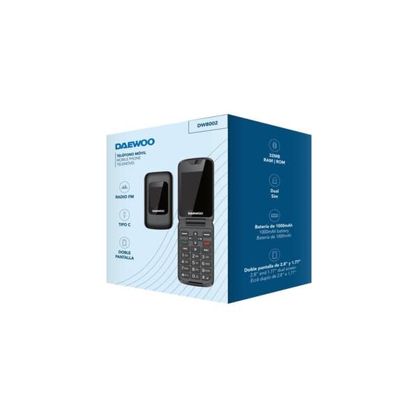 Mobiltelefon til ældre mennesker Daewoo 2,8" 32 GB Sort